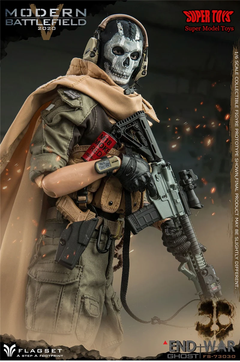 Original FLAGSET FS 73030 1/6 Male Soldier Doomsday End War Death Team Ghost Battlefield Military 12 Inch Full Set Action Figure