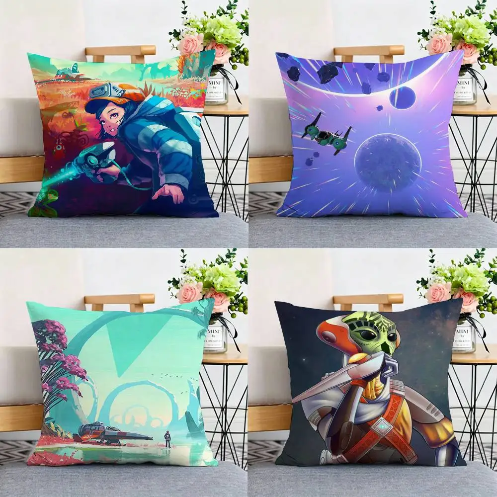 

NMS No Mans Sky Game Double-sided print Pillow Case Cushion Cover Throw Pillow Case For Car Sofa