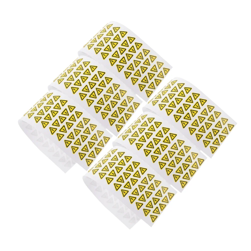 

200 pcs Electric Shock Warning Stickers High Voltage Caution Labels Yellow Triangle Safety Signs Reusable Adhesive Decals