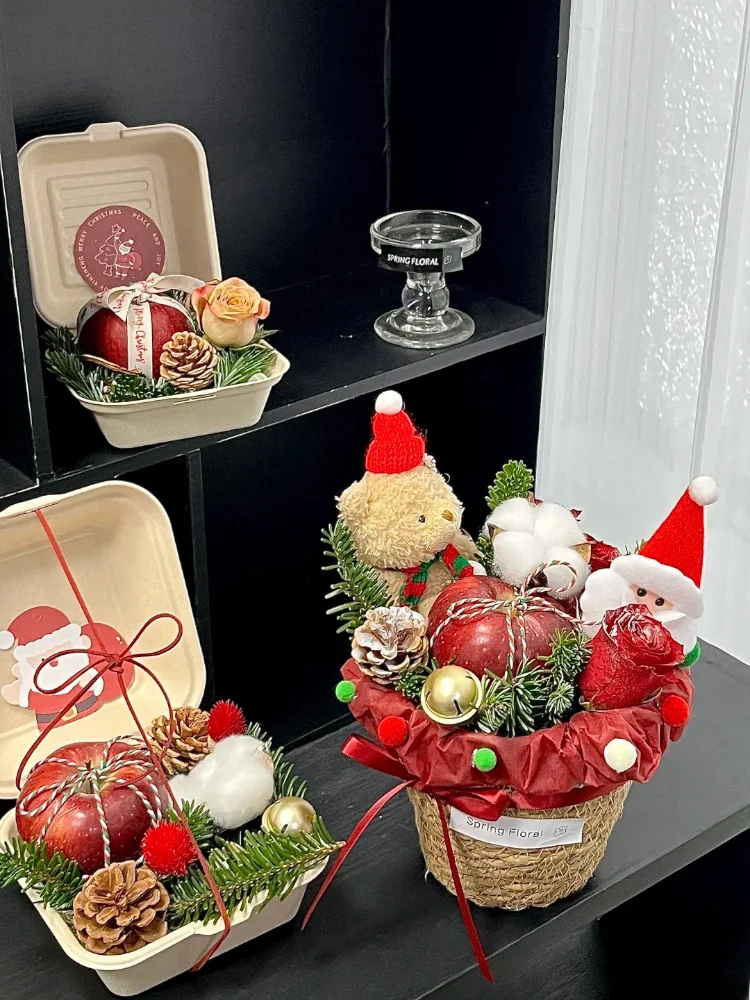 

Cisas Gift Decoration Bear Buet Peaceful Night Small Bear Flower Bouquet Festival Celebration Supplies