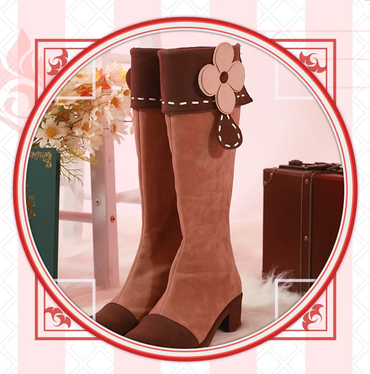 

New! Klee Cosplay Accessories Shoes High boots Genshin Impact Game Costume shoes Customization