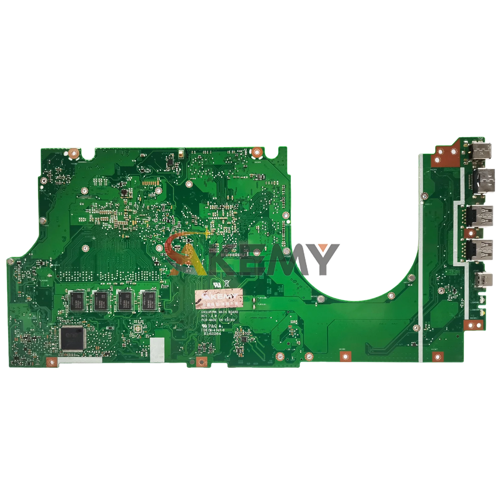 Placa base para ordenador portátil UX510UX para ASUS ZenBook UX510U U5000U V510U UX510UX UX510UW UX510UXK UX510UWK con CPU I3 I5 I7