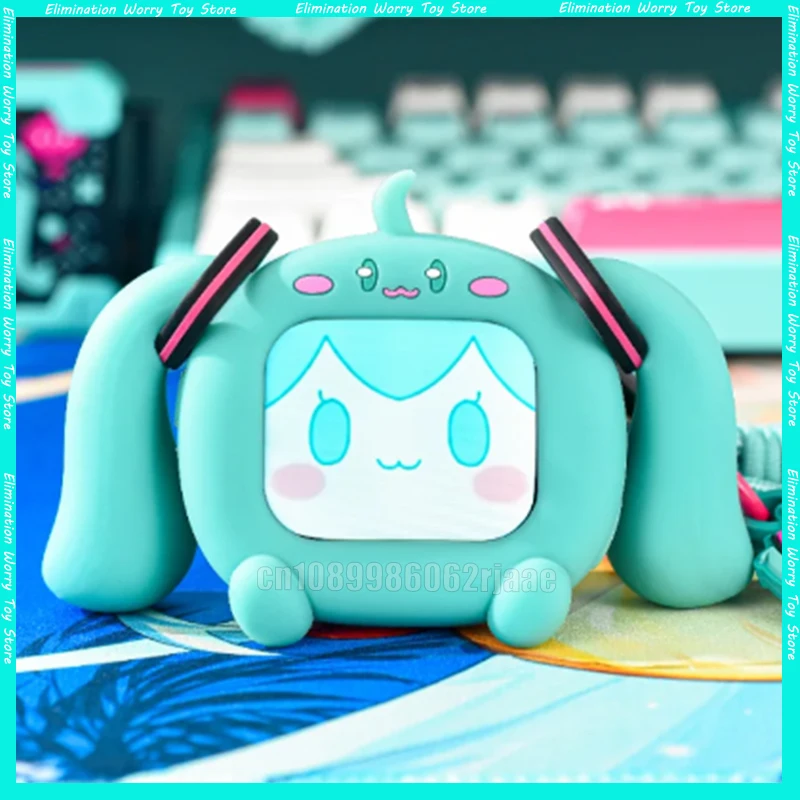 

Cute Anime Hatsune Miku Touch Screen Interactive Wireless Bluetooth Peripheral Headset Gift Box Cube Face Lcd Children Toy Gift