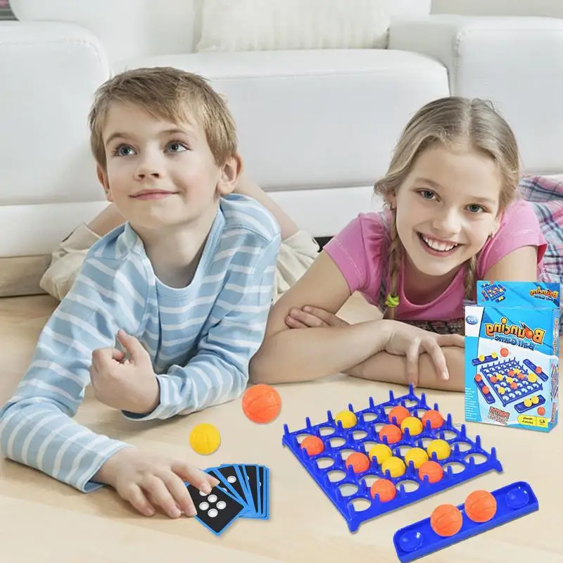 1 Set Bounce Off Game Jumping Ball Board Games for Kids Activate Ball Game Family and Party Desktop Bouncing Toy Toys