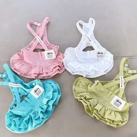 애완 동물 봄/여름 드레스 스커트 귀여운 케이크 카우보이 스커트 사계절 스트랩 스커트 애완 동물 의류 요크셔 작은 개와 고양이