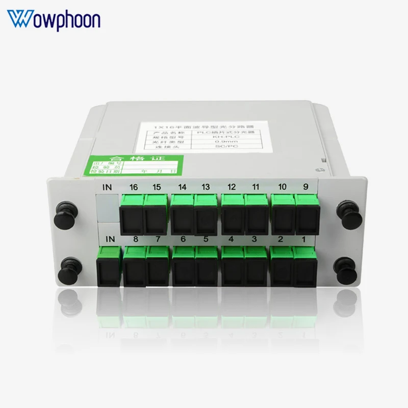 

Customized 5PCS SC APC FTTH Epon Gpon LGX Cassette Type 1* 16 SC UPC Fiber Optic Plc Splitter