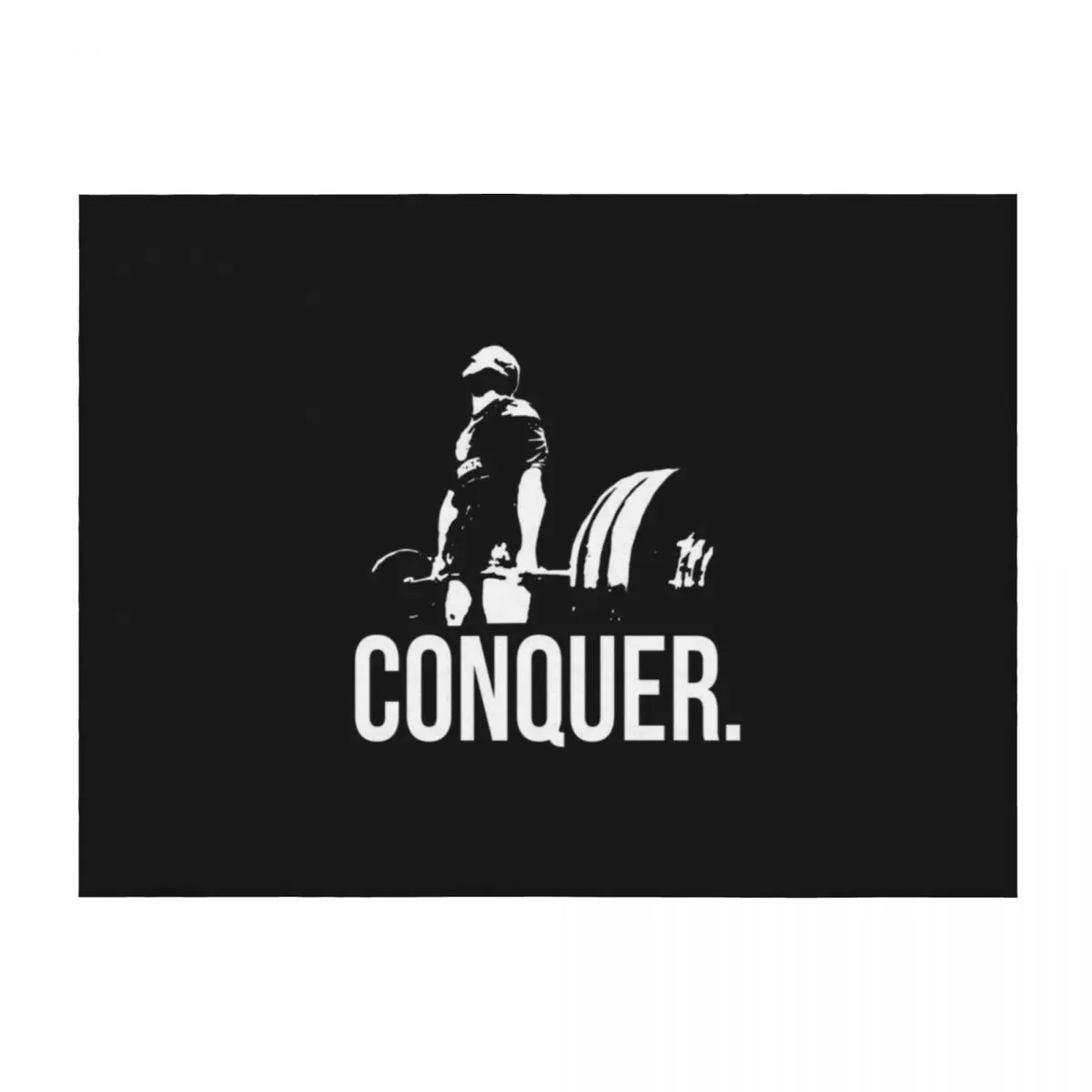 

CONQUER - Powerlifting Motivation - Deadlift Throw Blanket Thermals For Travel Hairy Hairys Single Blankets