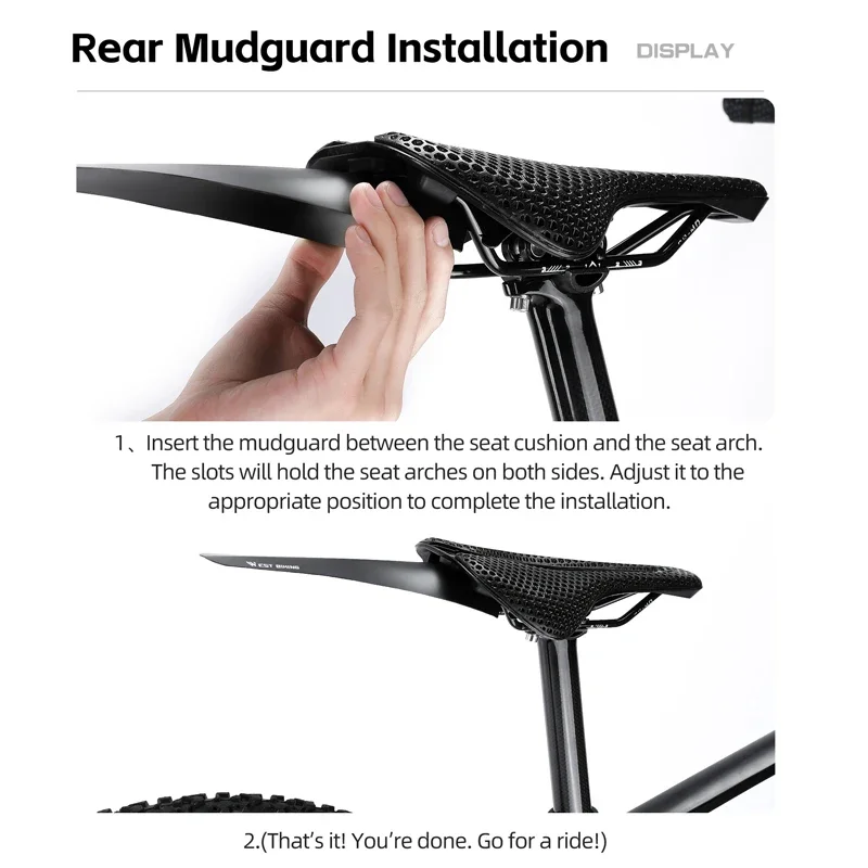 Bike Mudguard Set Front Rear Fenders All Weather Protection Universal Fit Easy Install for MTB Road Bicycle Bicycles Accessories