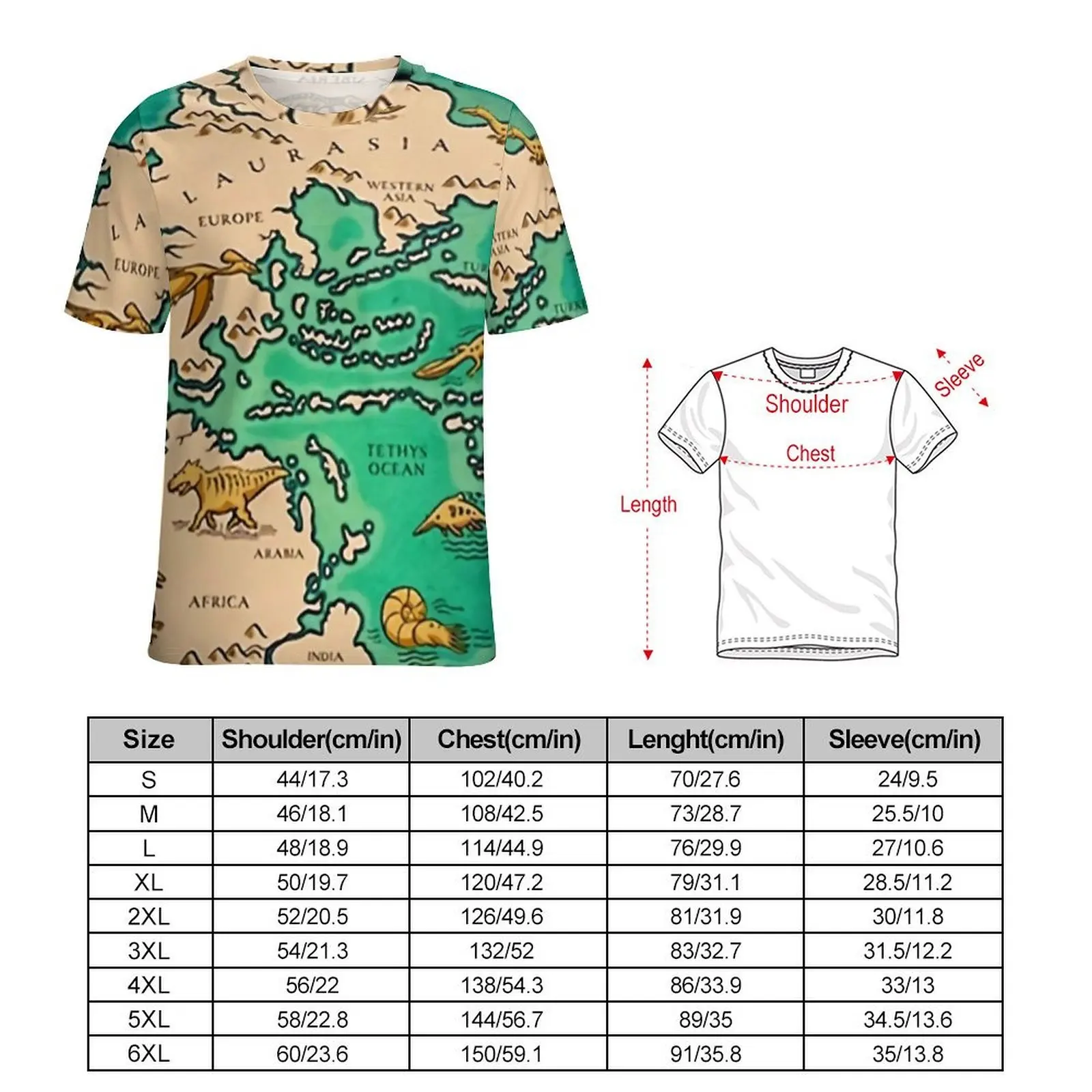 Earth Map T Shirt Map of The World Cool T Shirts Couple Awesome Tshirt Summer Short-Sleeve Custom Tops Large Size