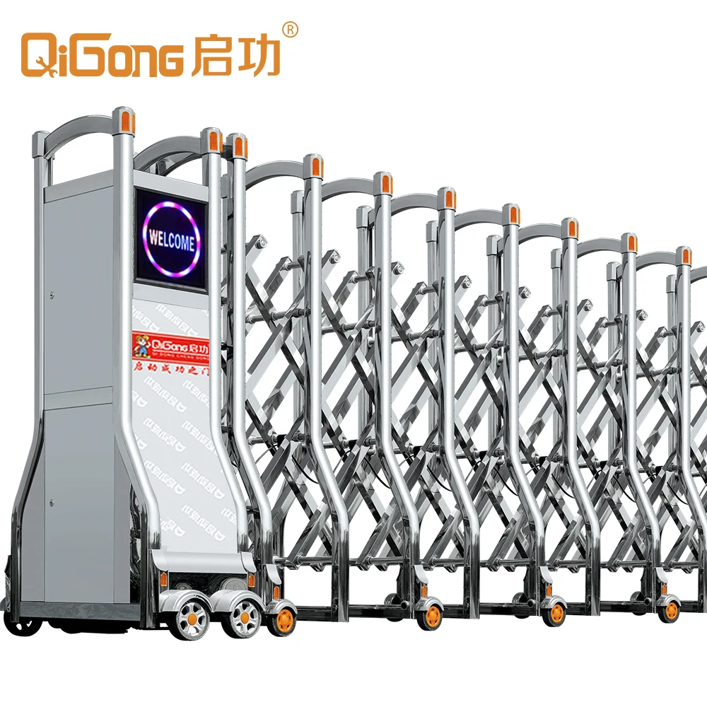 

Retractable Factory Main Gate Designs Entrance Gate Stainless Steel Industrial Graphic Design Automatic Fencing Outdoors CN;GUA