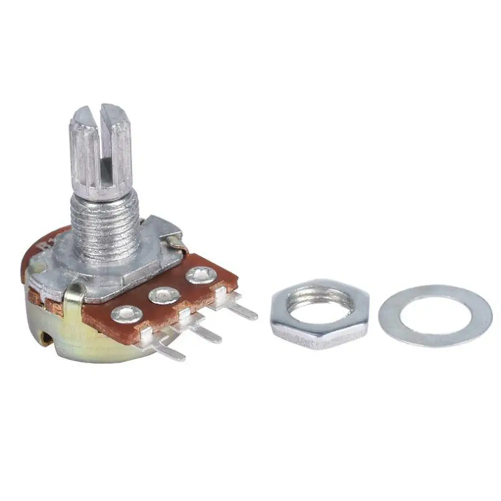 B10k Potentiometer Audio Taper Long Knurled Split Shaft Full Size Fits Most Guitar Volume Tone Knobs Replacement Upgrade