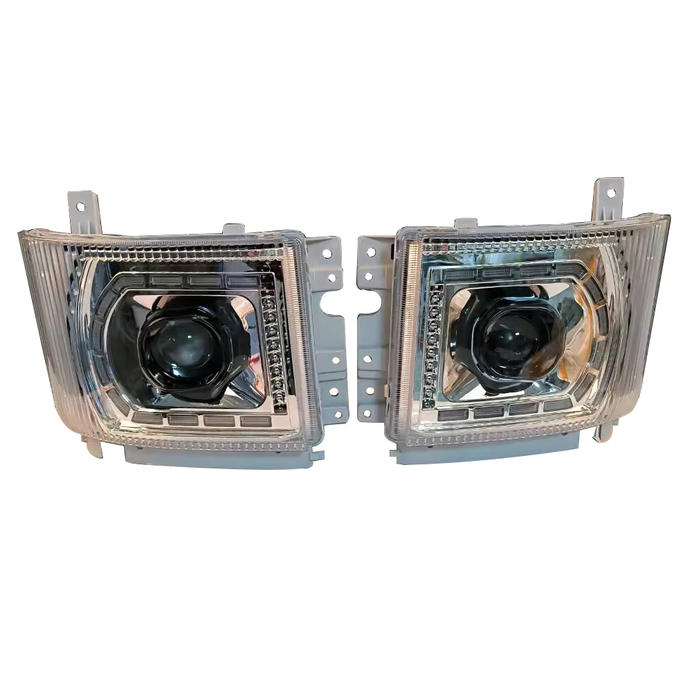 A Pair LHD Headlights Lens 700P Truck 8-98098479-1 8-98098480-0  8980984822 898098481 Daytime Running Light For Isuzu ELF