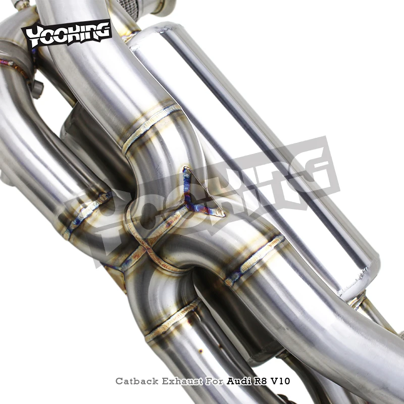 SUS304 Exhaust Pipe System For Audi R8 V10 2020-2024 Vacuum Valve Valvetronic System | High Performance OPF Compatible Muffler