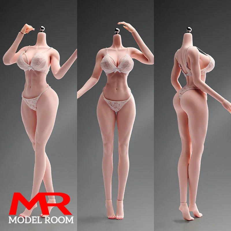 

1/6 Scale Female Bodybuilding Seamless Body 12'' Soldier Abdominal Muscle Big Breast Acion Figure Doll with Physiological Detail