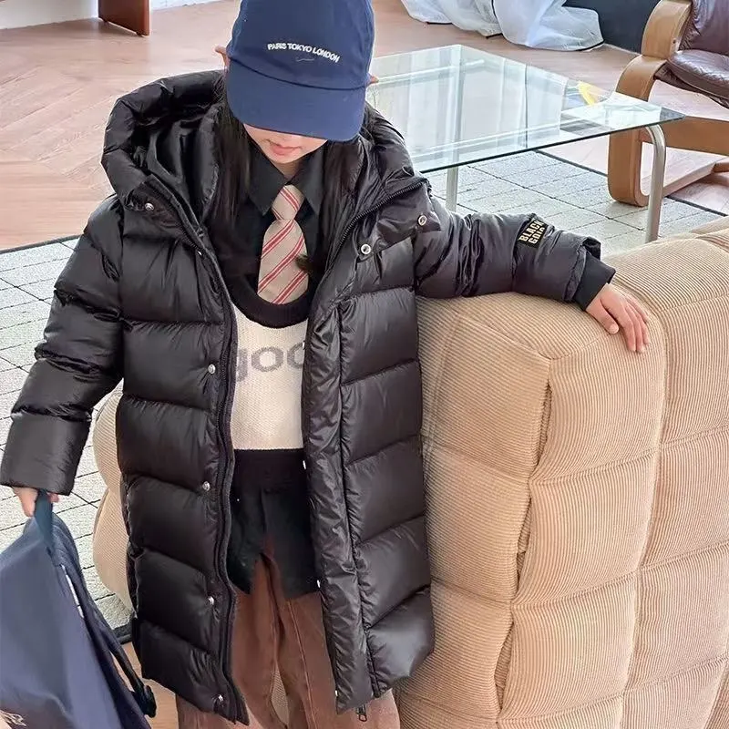Children's Winter Down Cotton Jacket Boy and Girl Printing Flower Clothes Loose Korean Version Coat Thicken Warm Snowsuit