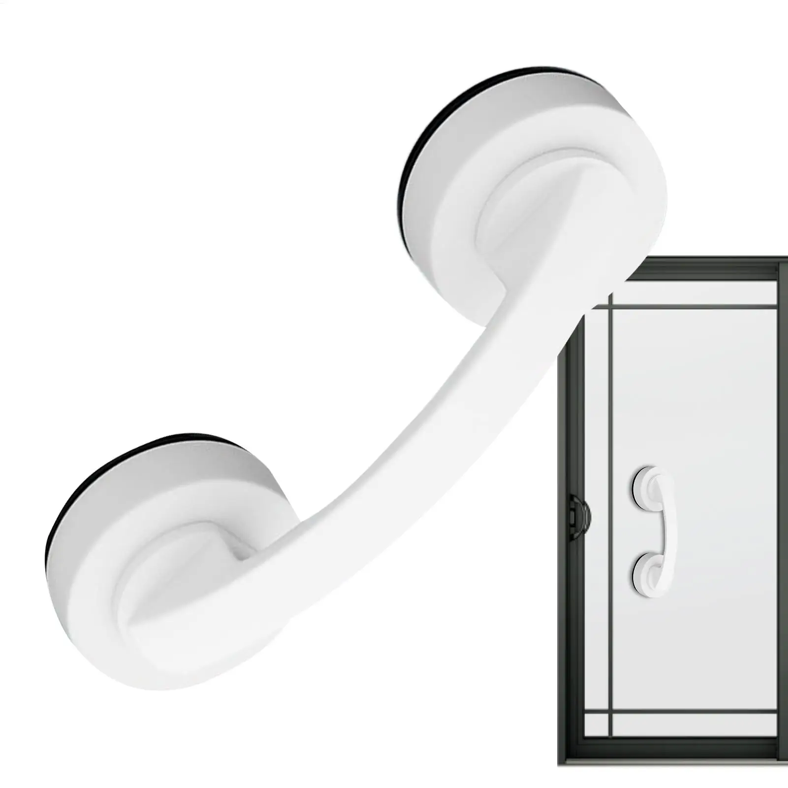 

Household thickened strong suction cup bathroom glass door handle Set for Sliding Door Cabinet