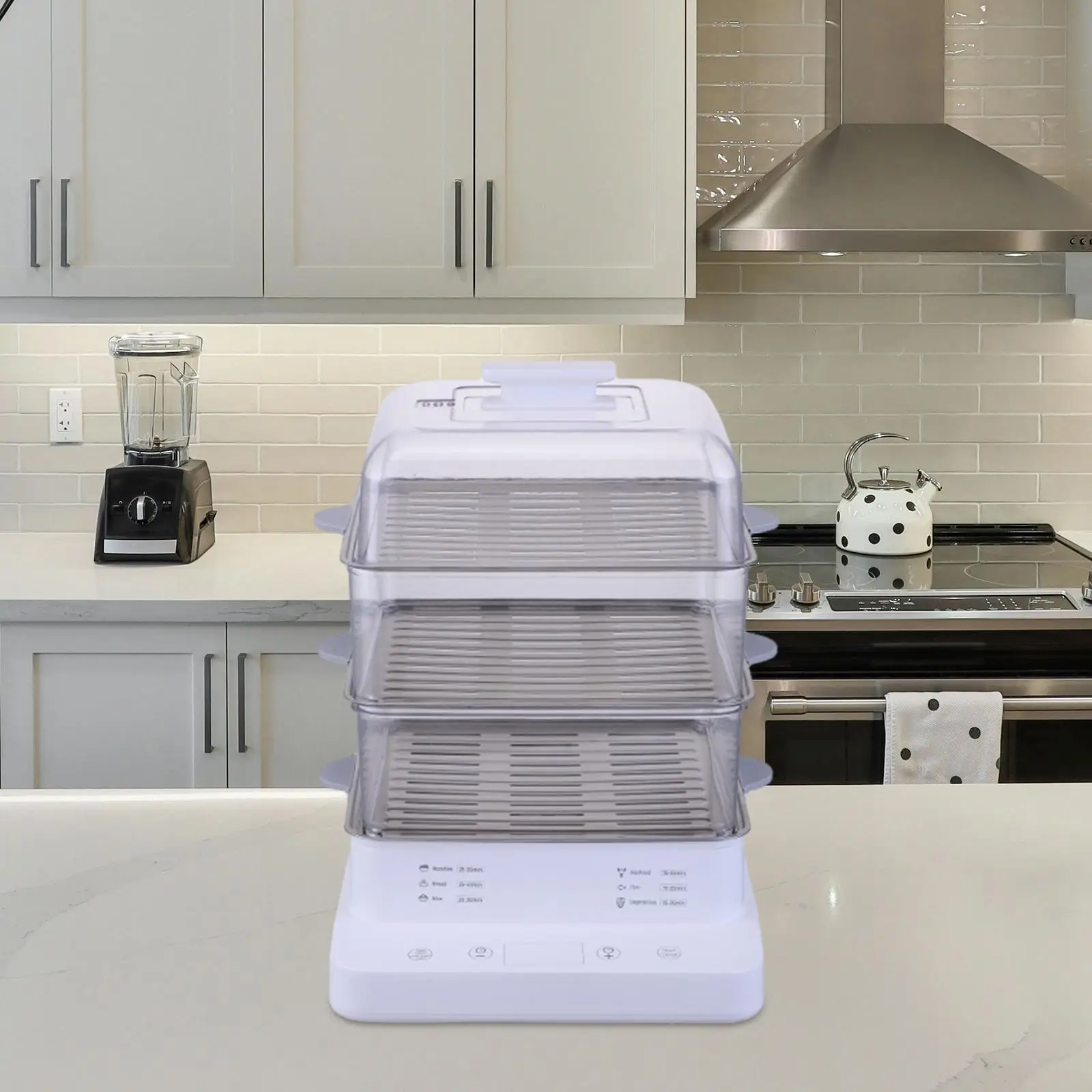 Electric Food Steamer Stackable Baskets Stackable Quick Simultaneous Cooking Rice Cooker for Milk Veggies Rice Seafood Meats