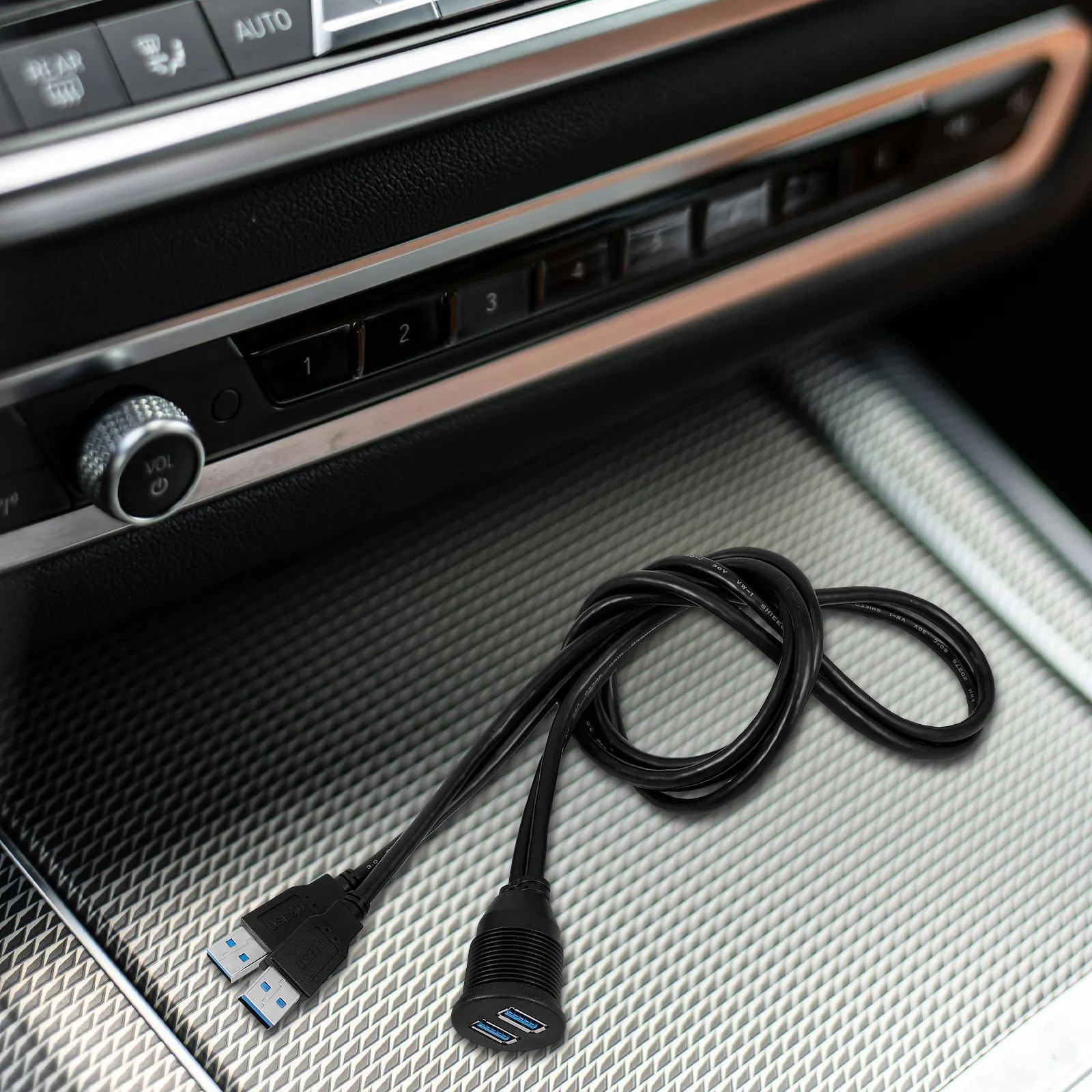 

Кабель USB 3.0 с двумя разъемами (штекер-гнездо) для монтажа на панель, высокоскоростной, для передачи данных, удлинитель для автомобиля, грузовика, лодки, автомобильный USB-порт