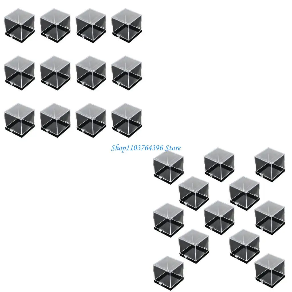 

Набор из 12 витрин для образцов минералов, компактных прозрачных витрин для любителей коллекционирования и поделок своими руками