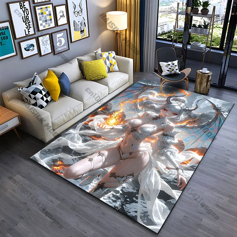 

Fantasy character fiery elegance carpet Yoga living room room decor children's crawling mat doormat area rug games mat