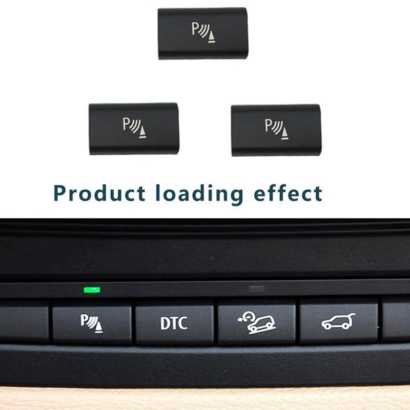 3X Parking Radar Sensor Switch Button Cover For BMW X5 E70 2006-13 X6 E71 2008-14