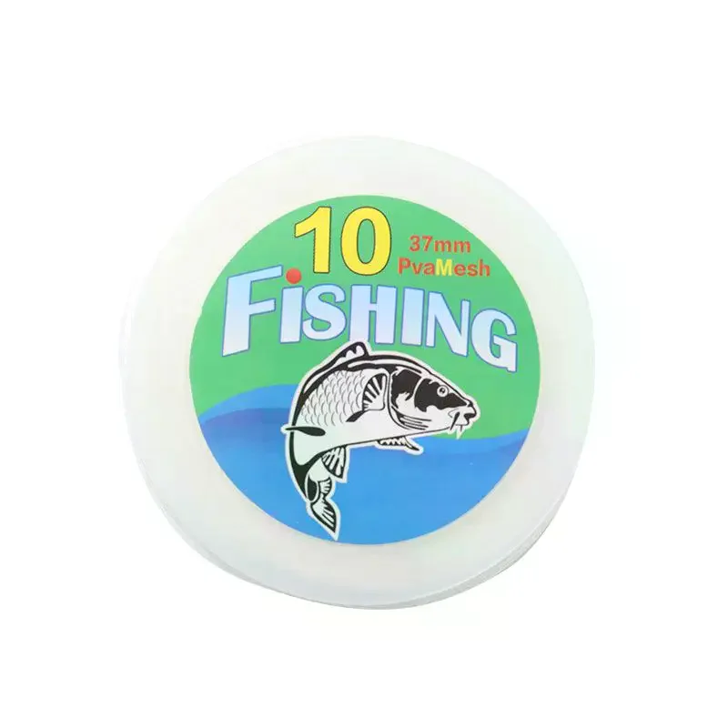 10m PVA Diameter 25/37mm Mesh For Carp Fishing Water Soluble Groundbait Feeder Mesh Funnel Fishing Lure Bag Fishing Accessories