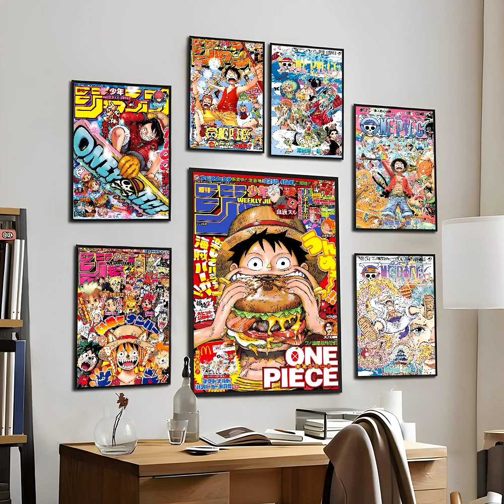 Anime O-One P-Piece Anime Posters Sticky Whitepaper Prints Posters Artwork Kawaii Room Decor