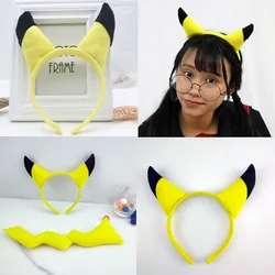 Cartoon Kawaii Pokemon Fashion Headwear Cute Anime Figure Pikachu Cosplay Headband Cute Hair Clip Gift Toy for Children Adult