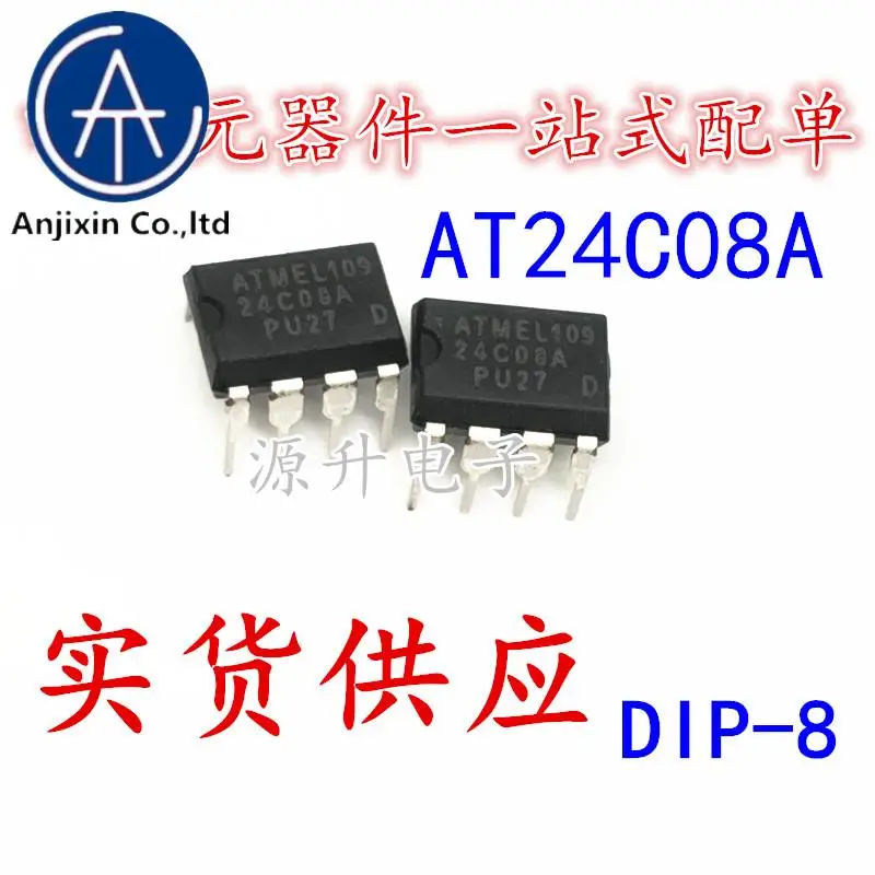 20 Buah 100% Asli Baru AT24C08A 24C08 ATC24C08AN Chip IC Memori