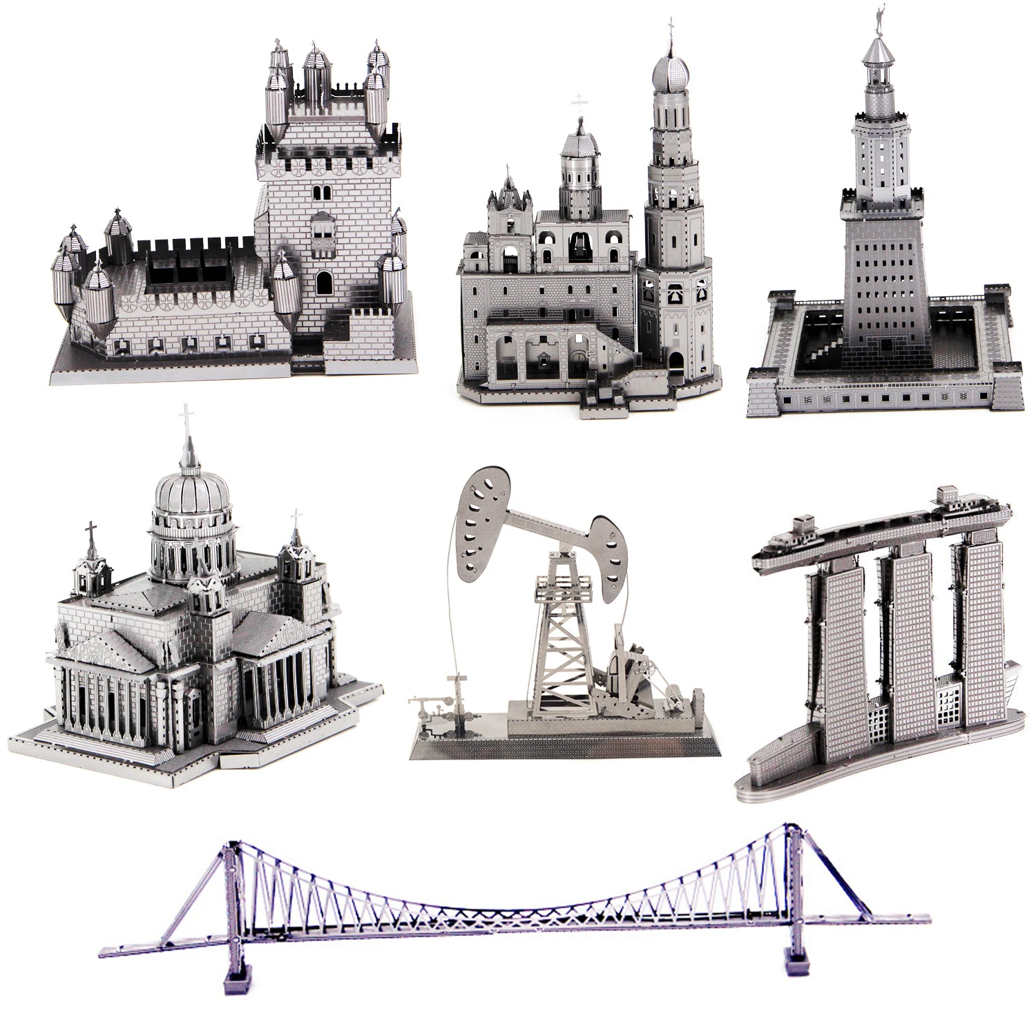 Building Series 3D Metal Puzzle  model KITS Assemble Jigsaw Puzzle Gift Toys For Children