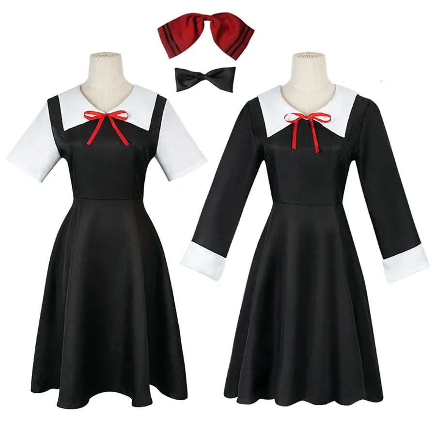 Anime Kaguya Sama Love Is War Cosplay Shinomiya Kaguya Fujiwara Chika Costumes Dress Uniform Wig Headwear women Halloween Suits view 2