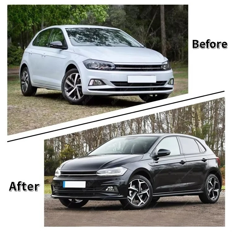 

MAISALUN Auto Parts R Line Style Body Kit for Volkswagens VW POLO 2019 Front Bumper Car accessory Kit