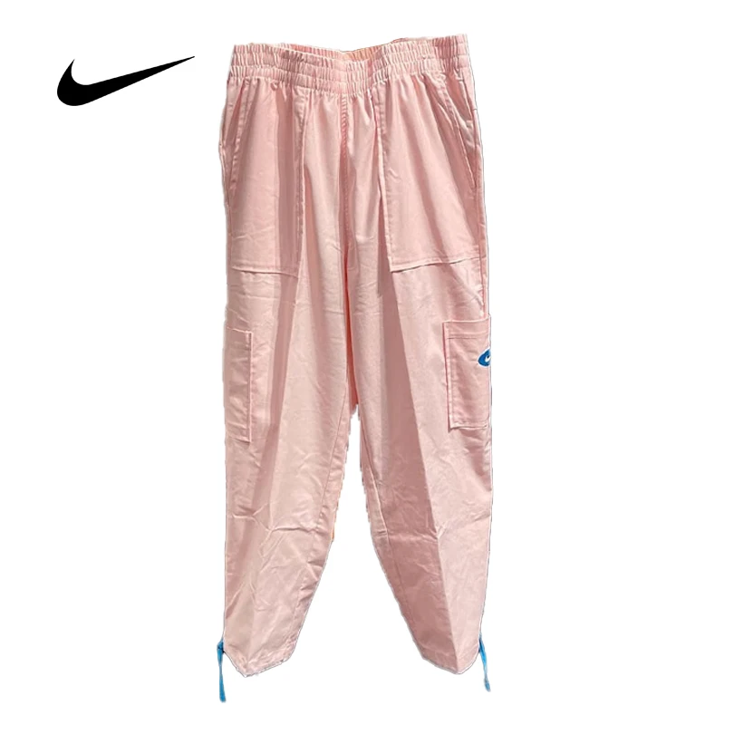 

Женские осенние новые свободные зауженные тканые брюки-карго Nike, повседневные спортивные брюки DM6570-610