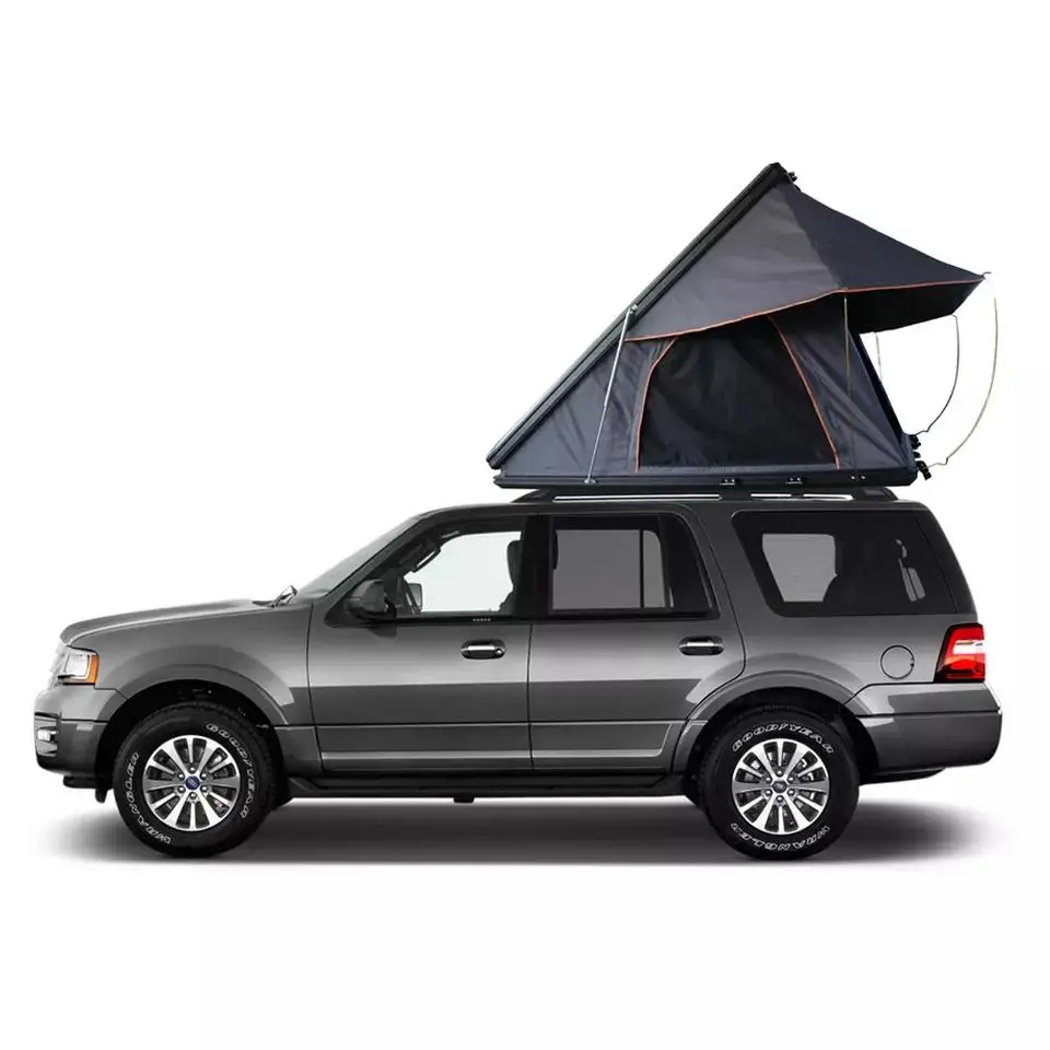 2022 New hard shell aluminum suv car roof top tent Aluminum Shell Waterproof Camping Rooftop Tent