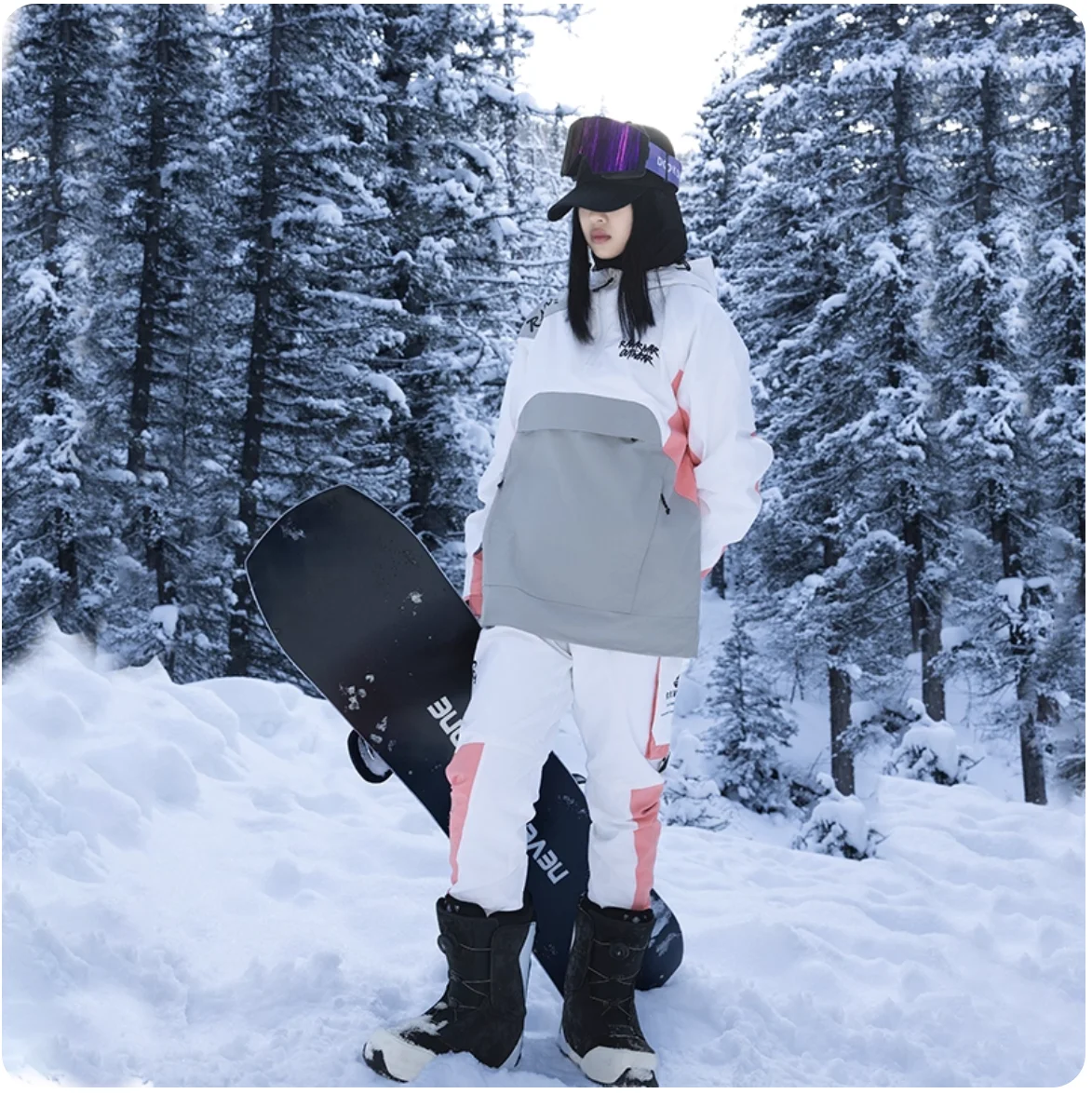 

RAWRWAR Waterproof Windproof Ski Suit Set for Men & Women - Winter Thickened Snowboard Jacket & Pants Outdoor Ski Thermal Outfit