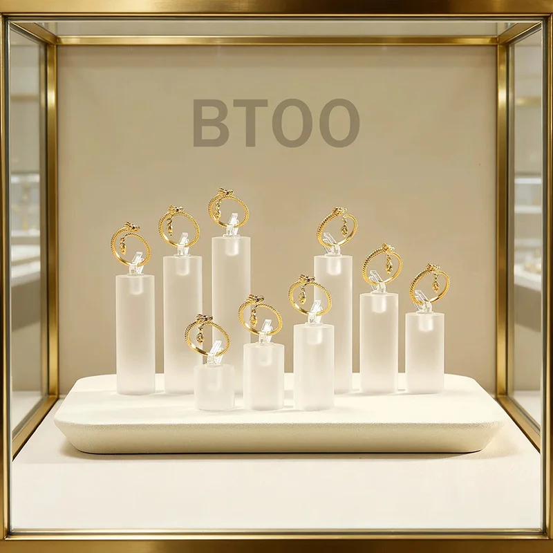 7pcs/set Full Acrylic Ring Display Stand, Jewelry Organizer Set, Boutique Jewelry Store Layout