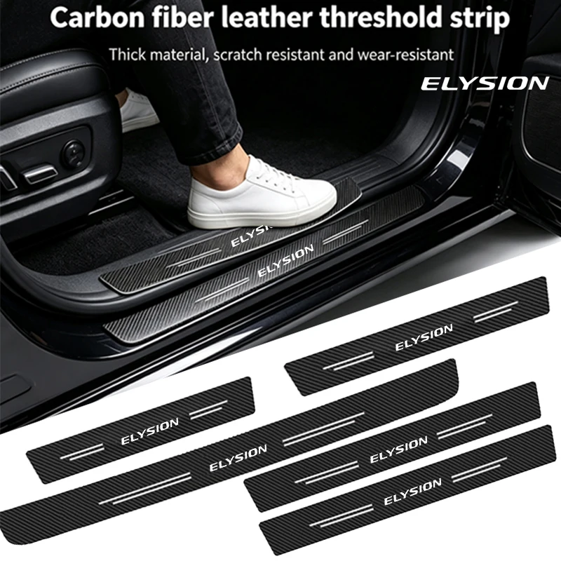 For Honda ELYSION Car Welcome Pedal Door Sill Anti Kick Protective Strip Auto Front Rear Threshold Stickers Decoration Decals