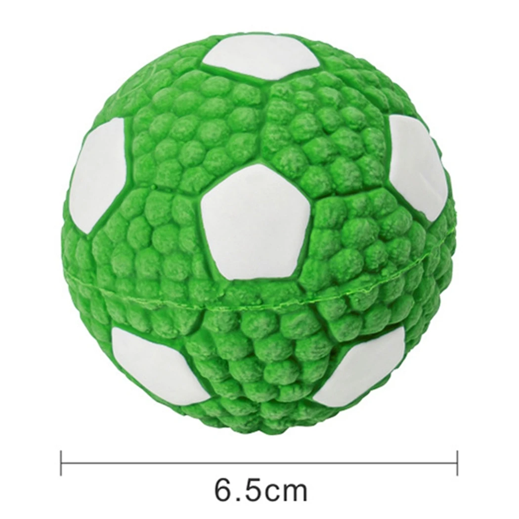 Dog Ball Toy Squeaky Latex Bouncy Puppy Teething Toy Dog Chew Soccer Ball For Training Dog Toy Rubber Volleyball Ball Chewing