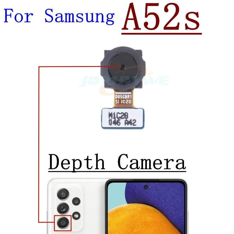 Rear Camera For Samsung Galaxy A52s 5G A528 Selfie Back Facing Backside Front Small Camera Module Flex Spare Parts