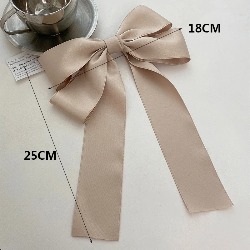 Lystrfac New Korean Fabric Big Ribbon Bow Hairpin for Women Girls Fashion Back Head Hair Clips Headdress Hair Accessories