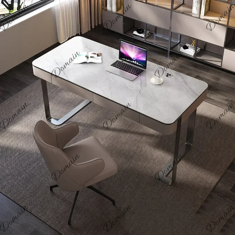 9X Modern Minimalist Office Desk Aesthetic Nordic Design Crafts Standing Office Desk European Executive Tavolo Trendy Furniture