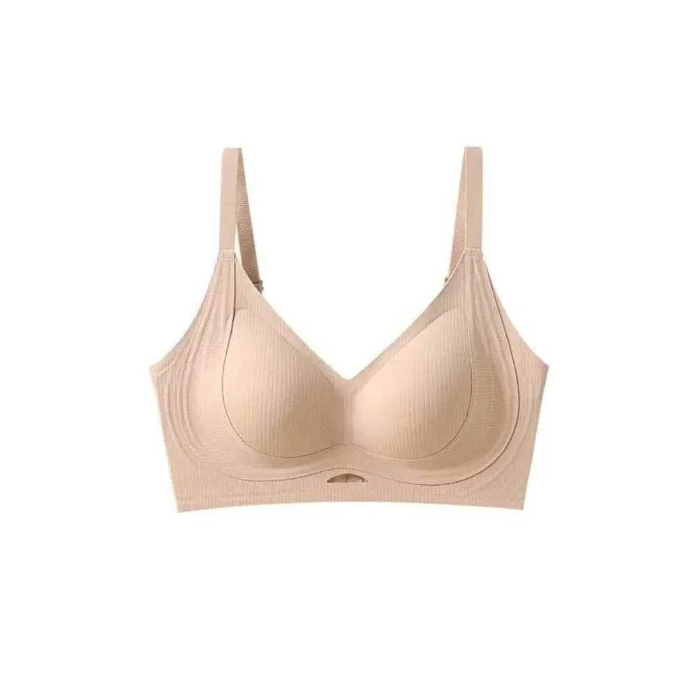 

Fashion Deep V Wireless Push Up Bra Anti-sagging Shockproof Underwear for Women Thin Lingerie Seamless Support Bra Summer