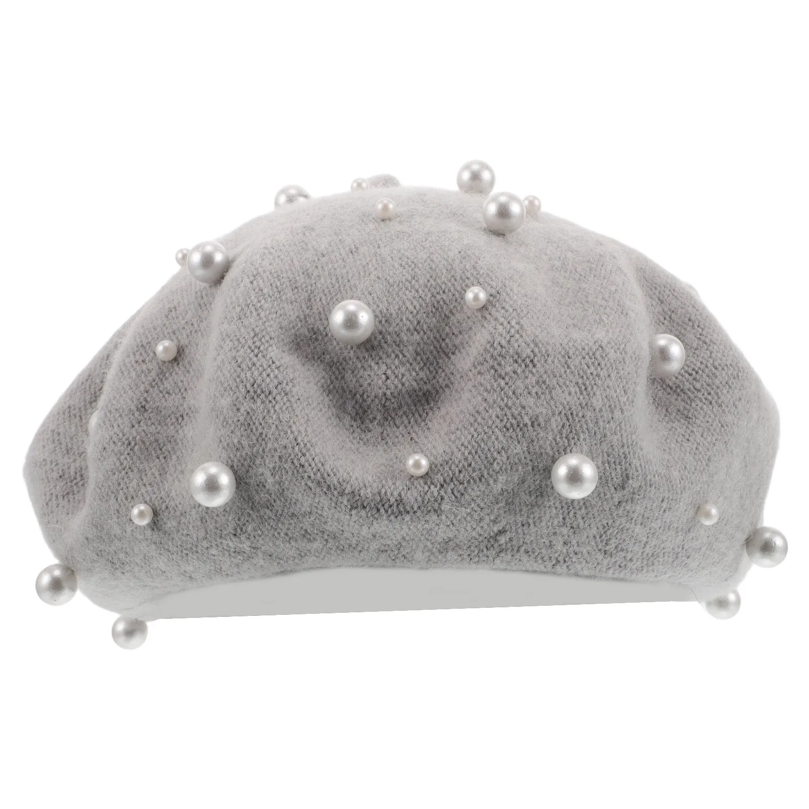

Pearl Beret Hat Imitation Wool Classic British Style Winter Hat Women Beret Hats Fashion French Style Outdoor Accessory