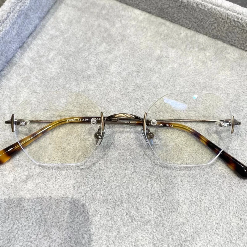Titanium Eyeglass Frames Rimless Glasses Men Women Eyewear Myopia Prescription glasses