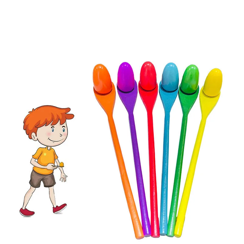 Cuchara de equilibrio de madera para niños, juguetes, bandeja de cuchara de madera para guardería, equipo de entrenamiento sensorial de huevos, juguetes, accesorios de juego de equilibrio