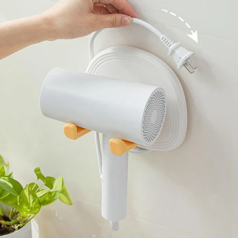 Suporte de parede para secador de cabelo, rack de secador de cabelo, prateleira de armazenamento de secador de cabelo, prateleira de secador de cabelo montada na parede