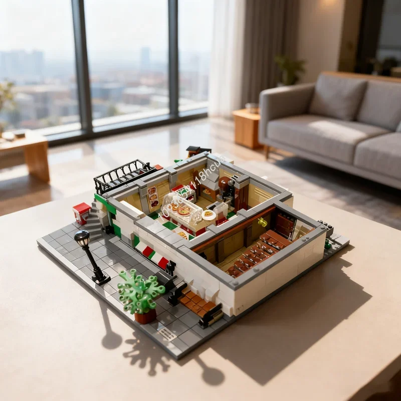 2712개 MOC 피터 파커 아파트 모듈형 모델 블록 장난감 창의적 아이디어 교육용 브릭 크리스마스 선물 생일 선물