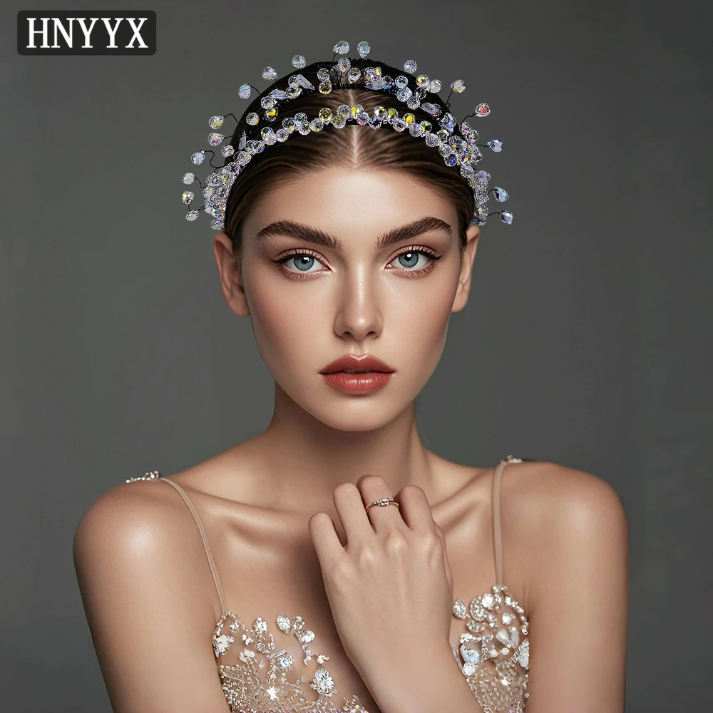 

YouLaPan Bridal Wedding Double Layered Rhinestone Headband Hand Woven Elegant Ladies Banquet Party Dance Hair Accessory YXA119