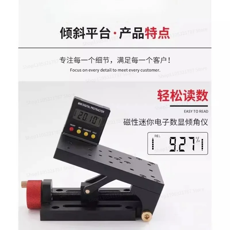 FOR 0-90° Adjustable Angle Tilt Platform, Tilting Drilling Base, Inclined Workbench for Drilling Machining