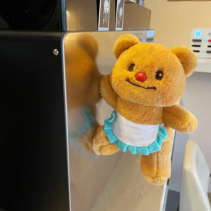 

Butterbear Plush Doll Refrigerator Sticker Cartoon Kawaii Containing Magnet Doll Stuffed Toy Couple Desktop Decoration Girl Gift